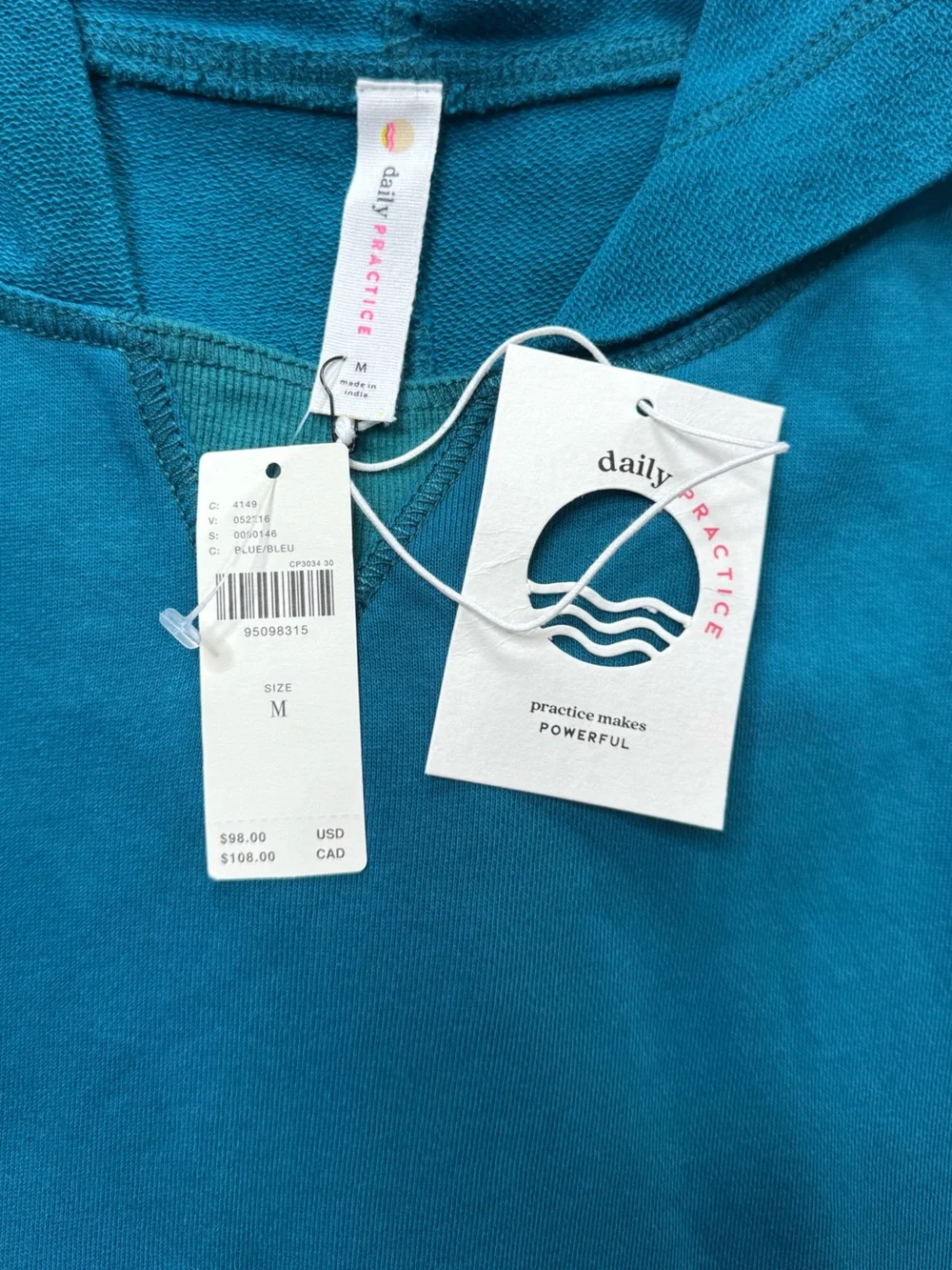 Anthropologie Daily Practice Boxy Pullover size M NWT